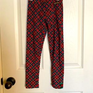 Matilda Jane girls plaid leggings, size 6